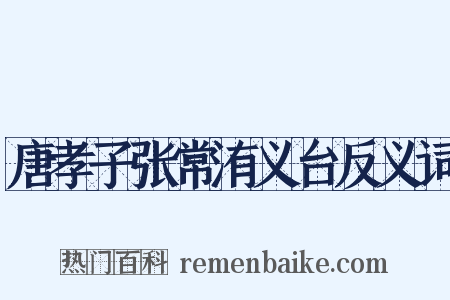 唐孝子张常洧义台反义词是什么意思的图片